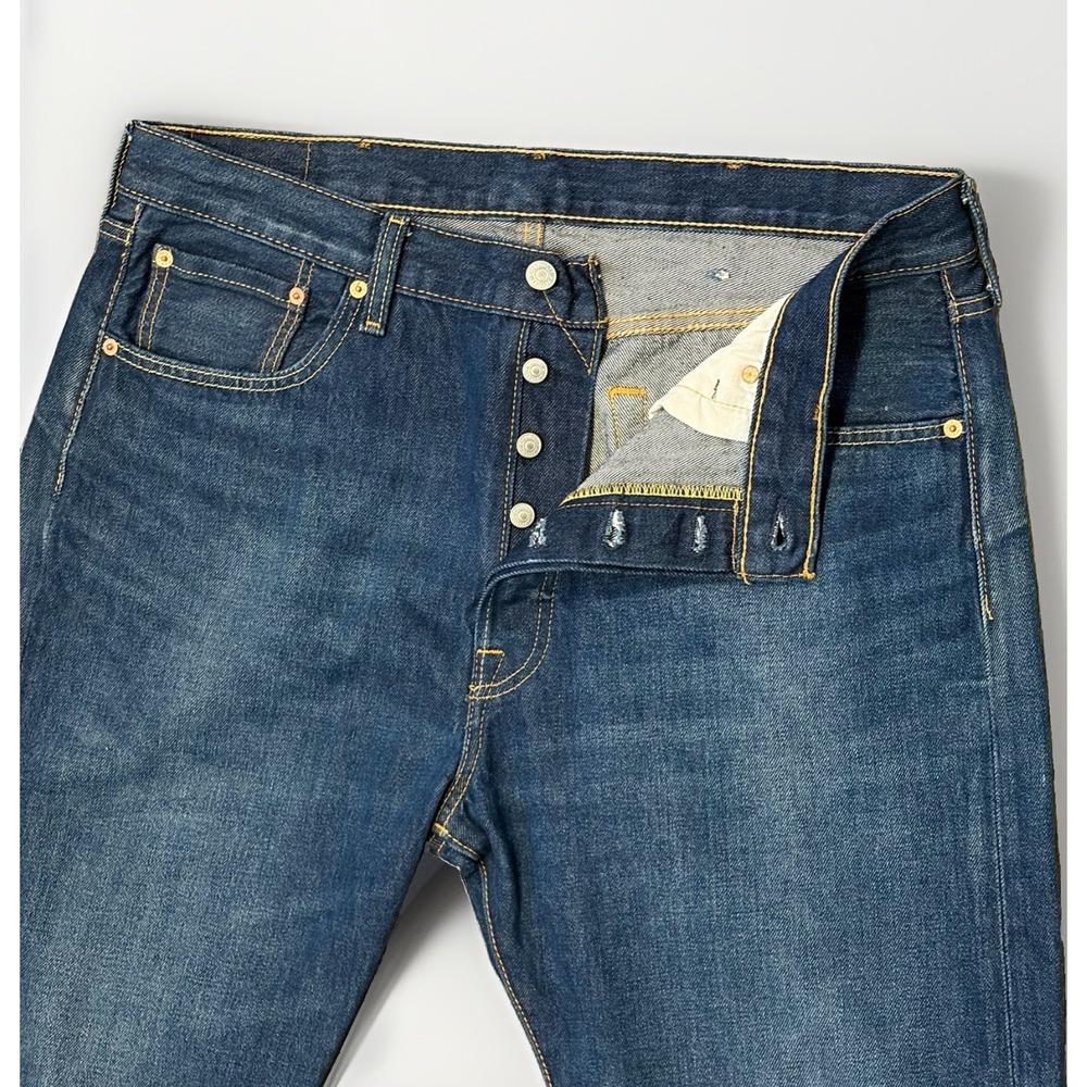 Levi's 501 Straight Fit Button Fly Jeans Men's 38x30 XX Dark Wash